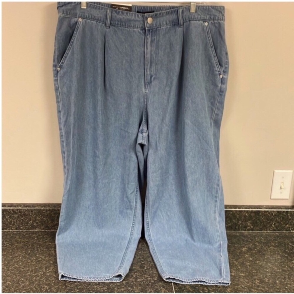 nwt who what wear tapered light blue jeans 20w